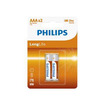 Pin Kẽm AAA Philips R03L2B (Vỉ 2 viên)