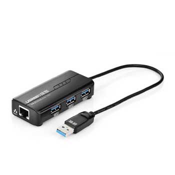 HUB USB 3.0 1–3 PORT USB 3.0 + LAN 1Gbps Ugreen 20265