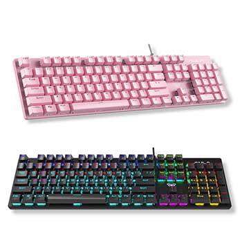 Bàn phím cơ Gaming có dây Aula S2022 (Màu Đen , Hồng)