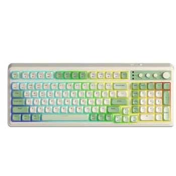 Bàn Phím Giả Cơ Gaming 3 Mode AULA S99 (Phiên bản Xanh lá + Be)