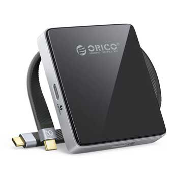 Hộp ổ cứng gắn lưng Điện thoại SSD M.2 NVME 2230/2242 +TF&SD ORICO AP42F-BK-BP Màu đen (Tốc độ 10Gbps)