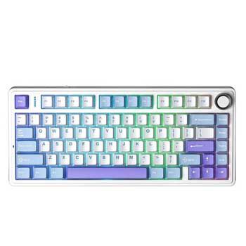 Bàn Phím cơ Gaming không dây 3 Mode AULA F75 Xanh Dương, Trắng, Tím, Reaper switch