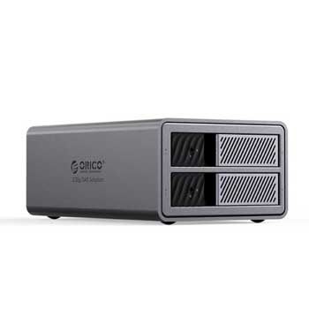 Hộp ổ cứng 3.5" 2 khe cắm SATA 3 USB-B 5Gbps - RAID - ORICO 9828RU3-EU-GY-BP