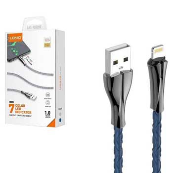 CABLE Sạc Usb to Lightning 2.4A Dài 1M LDNIO LS461( MÀU XÁM)