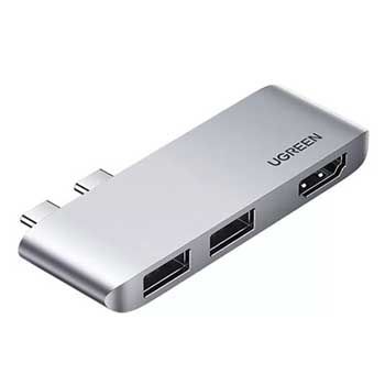 Cáp chuyển 2 x USB-C sang sang Hub USB 3.1 và HDMI Ugreen 10914 (Chỉ thích hợp cho MacBook Pro/Air)