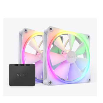Bộ 2 Fan Case làm mát thùng máy NZXT F140RGB Duo Twin Pack White RF-D14DF-W1 (Kèm Bộ điều khiển RGB)