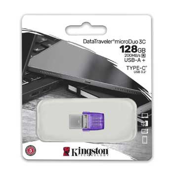 128GB KINGSTON DataTraveler microDuo 3C dual USB-A + USB-C (DTDUO3CG3/128GB)