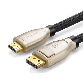 Cáp Chuyển Displayport V1.2 to HDMI 2.0 4K60Hz Ugreen 40436 (Dài 5M) (hỗ trợ: 4K @60Hz 3840*2160)