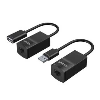 Bộ Nối Dài USB qua cáp mạng Lan 60m (Cat 5/ Cat 5e) UNITEK Y-UE01001
