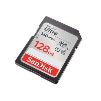 SDXC 128GB SANDISK Ultra CLASS 10 - SDSDUNB-128G-GN6IN ( 140Mb/s)