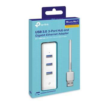 Bộ chuyển đổi USB 3.0 ra 3 cổng USB-A 3.0 và RJ45 TP-LINK UE330