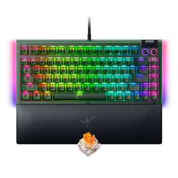 Bàn phím cơ gaming có dây Razer BlackWidow V4 75% Phantom Green Edition (RZ03-05003300-R3M1)