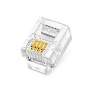 CONECTOR RJ11 - 4 Tim ( 100 đầu/bịch)