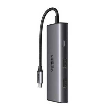 HUB USB-C 6 in 1 Ugreen 15852 ( 2* HDMI , 2* USB 3.0, 1* USB-C Data 5Gbps, PD100W )