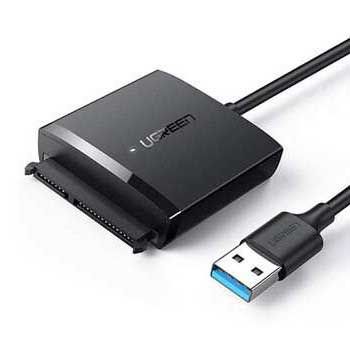 Cáp USB 3.0 to SATA Ugreen 60561 (không kèm nguồn Adapter) ( hỗ trợ đọc ổ HDD/SSD, 2.5”/3.5” )