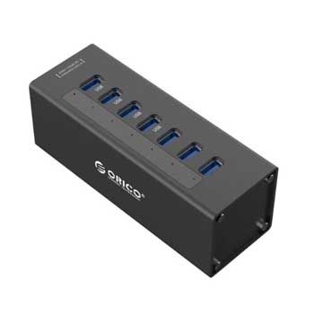 Bộ chia USB HUB 7 cổng USB 3.0 - ORICO A3H7-NBC-EU-BK-BP (Dài 1m)