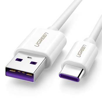 Cáp USB 2.0 to USB Type C Ugreen 40888 (hỗ trợ sạc 5A) dài 1m