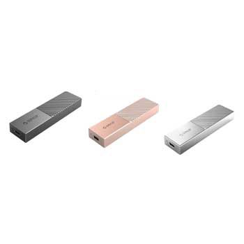 Hộp ổ cứng SSD ORICO M205C3-BP (M.2 SATA Type C) (Bạc / Đồng / Xám)
