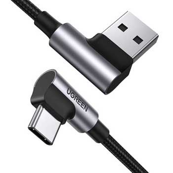 Cáp USB to USB-C UGREEN 20855 (Dài 0.5m) Bẻ góc 90 độ