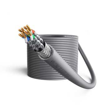 Cáp mạng Cat 7 Dài 50M Ugreen 20515 (S/FTP,23AWG,0.58+008mm-10Gbps 600Mhz)