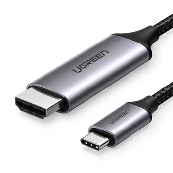 Cáp chuyển USB C to HDMI dài 3m Ugreen 50766 (hỗ trợ 4K 2K @60Hz)