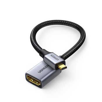 Cáp Micro HDMI to HDMI 2.0 Female Ugreen 10553 (dài 20cm)