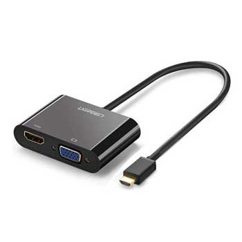 Cáp Chuyển HDMI to VGA và HDMI Ugreen 40744