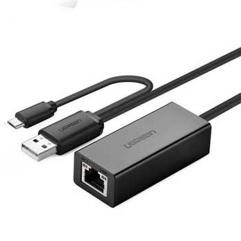 Cáp chuyển đổi USB 2.0 sang Lan RJ45 100Mbps Ugreen 30219 (hỗ trợ OTG)