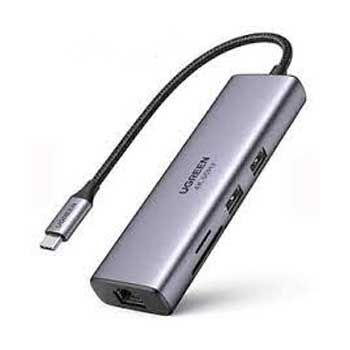 Cáp USB C to HDMI + USB 3.0 + LAN Gigabit + SD/ TF Ugreen 20954