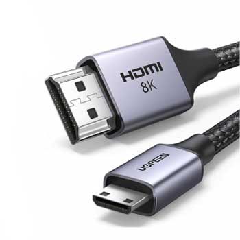 Cáp chuyển đổi Mini HDMI to HDMI 2.1 dài 1M Ugreen 15514 ( hỗ trợ Dynamic HDR, eARC )