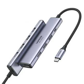 Cáp chuyển USB-C sang HDMI +USB-A 3.0 + USB-C PD Ugreen 15597