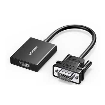 Cáp Chuyển VGA sang HDMI + Audio 3.5mm Ugreen 50945 (hỗ trợ cổng nguồn USB Type C )