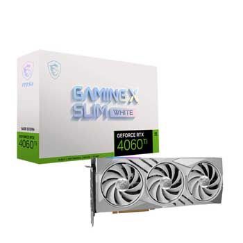 16GB MSI GeForce RTX 4060 Ti GAMING X SLIM WHITE 16G