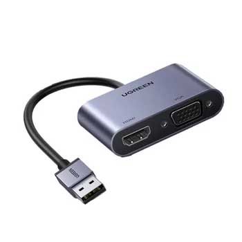 Cáp chuyển USB 3.0 sang HDMI/ VGA Ugreen 20518