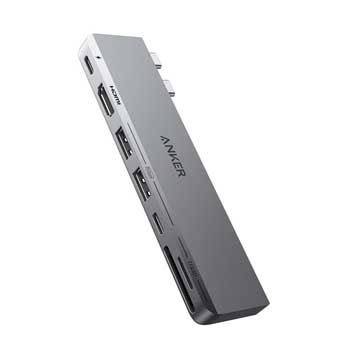 Dock USB-C 7 Trong 2 Anker 547 Cho MacBook Hỗ Trợ HDMI 4K@60Hz+2xUSB-A +1xUSB-C +SD/TF + PD100W- Anker A8354