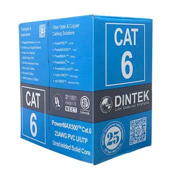 CABLE DINTEK Cat6 UTP 305m 4 pair 24AWG 1101-04311