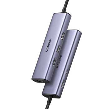 Cáp chuyển USB-C sang HDMI + USB 3.0 + Lan 1Gbps + PD Ugreen 15598