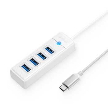 HUB Type C - USB 3.0 ORICO PAPW4A-C3 (Trắng)