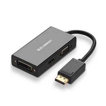 Cáp chuyển Displayport to VGA + HDMI + DVI Ugreen 20420 (Đen)