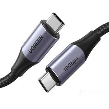 Cáp sạc USB-C sang USB-C Ugreen 80150 dài 1m (Hỗ trợ hình ảnh 4K@60Hz, PD 100W, 10Gbps)